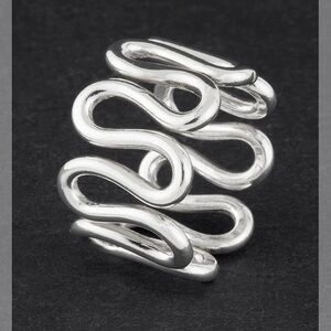 EUC Reveka Rose sterling silver Wiggle ring 6-6.25